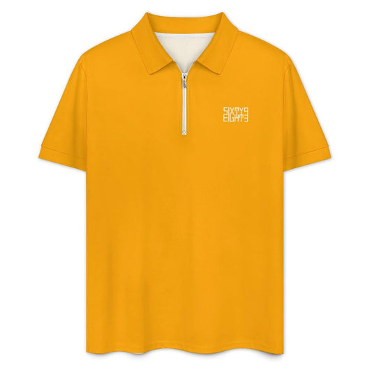 Sixty Eight 93 Men's Orange Zip-Up Polo Set