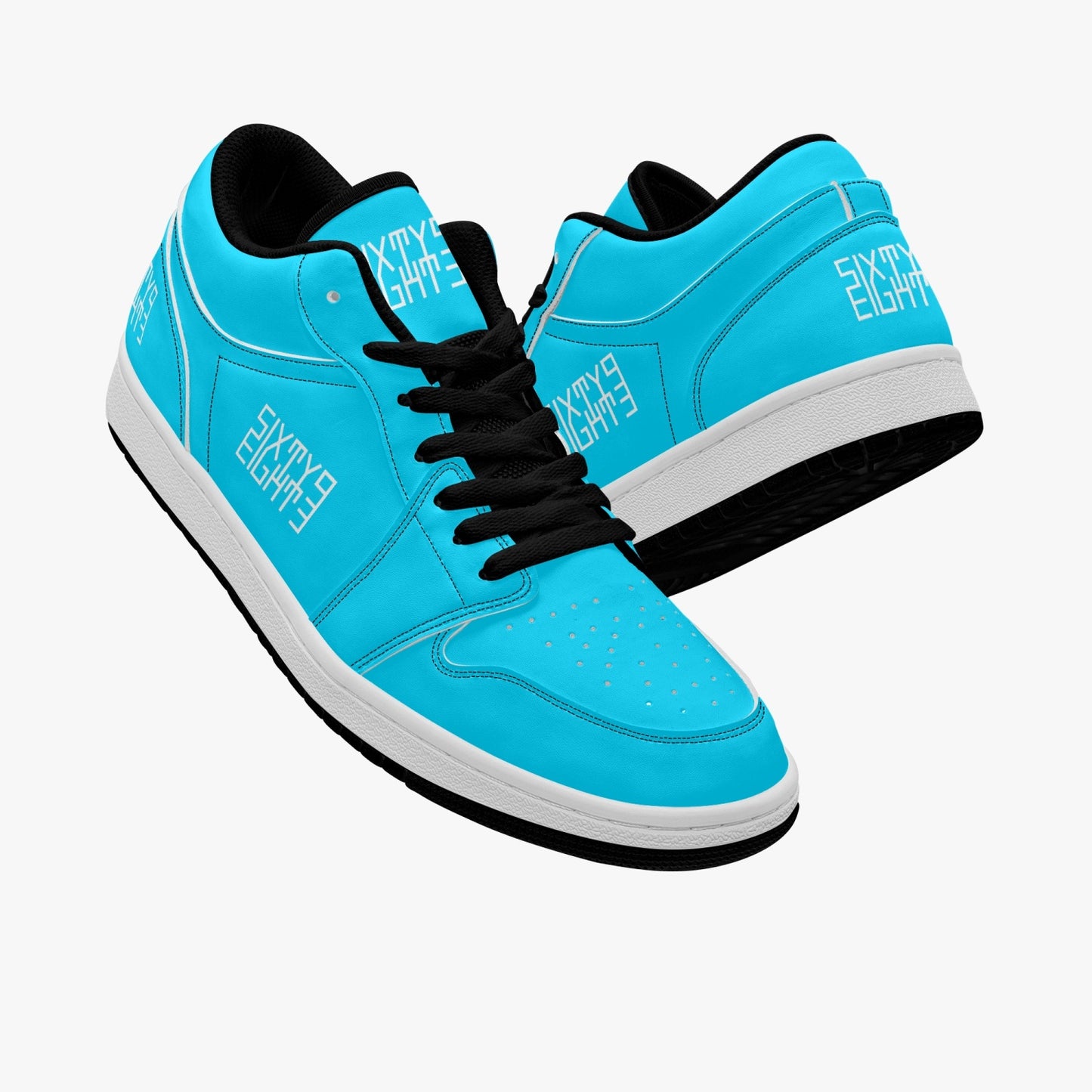 Sixty Eight 93 Logo White Aqua Blue SENTLT1 Shoes