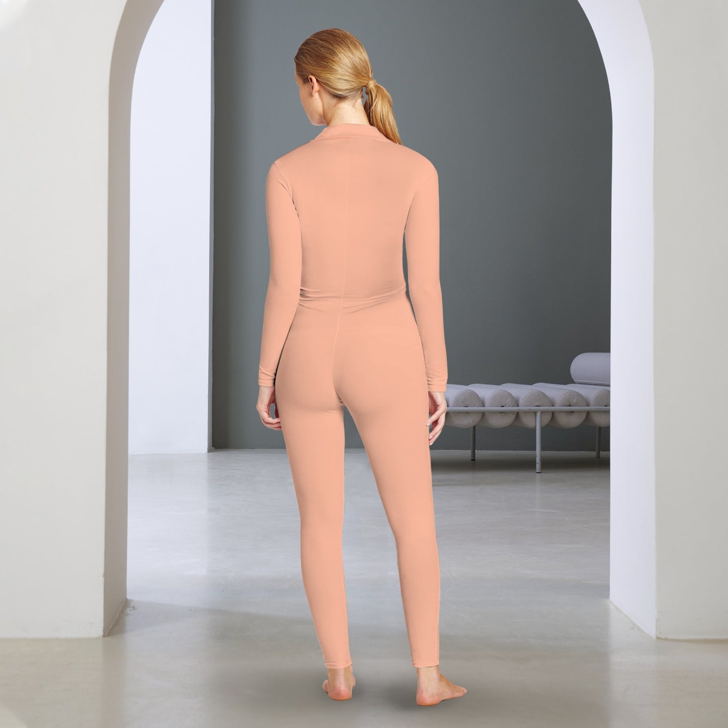 Sixty Eight 93 Peach Skinny Fit Jumpsuit