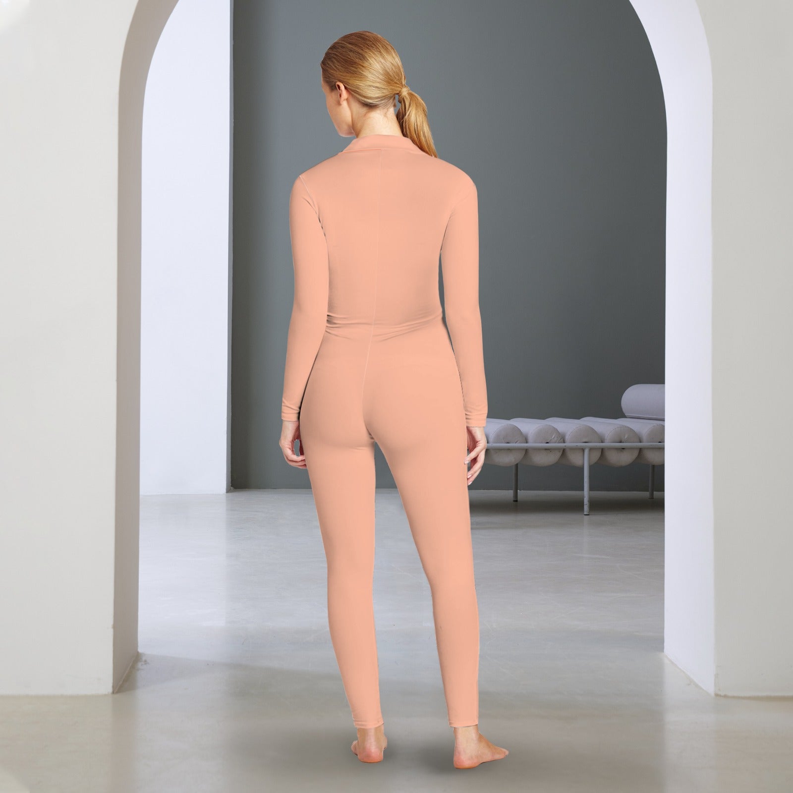 Sixty Eight 93 Peach Skinny Fit Jumpsuit