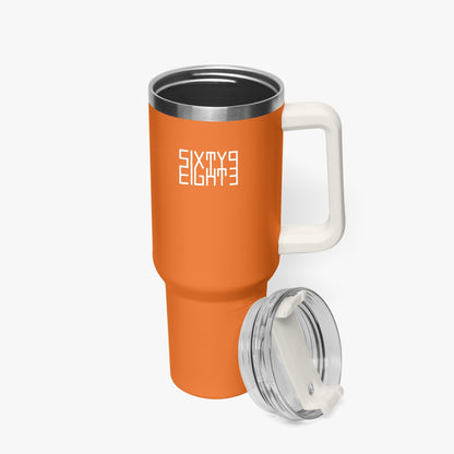 Sixty Eight 93 Logo White Netherland Orange 40oz Hydrator Tumbler Cup