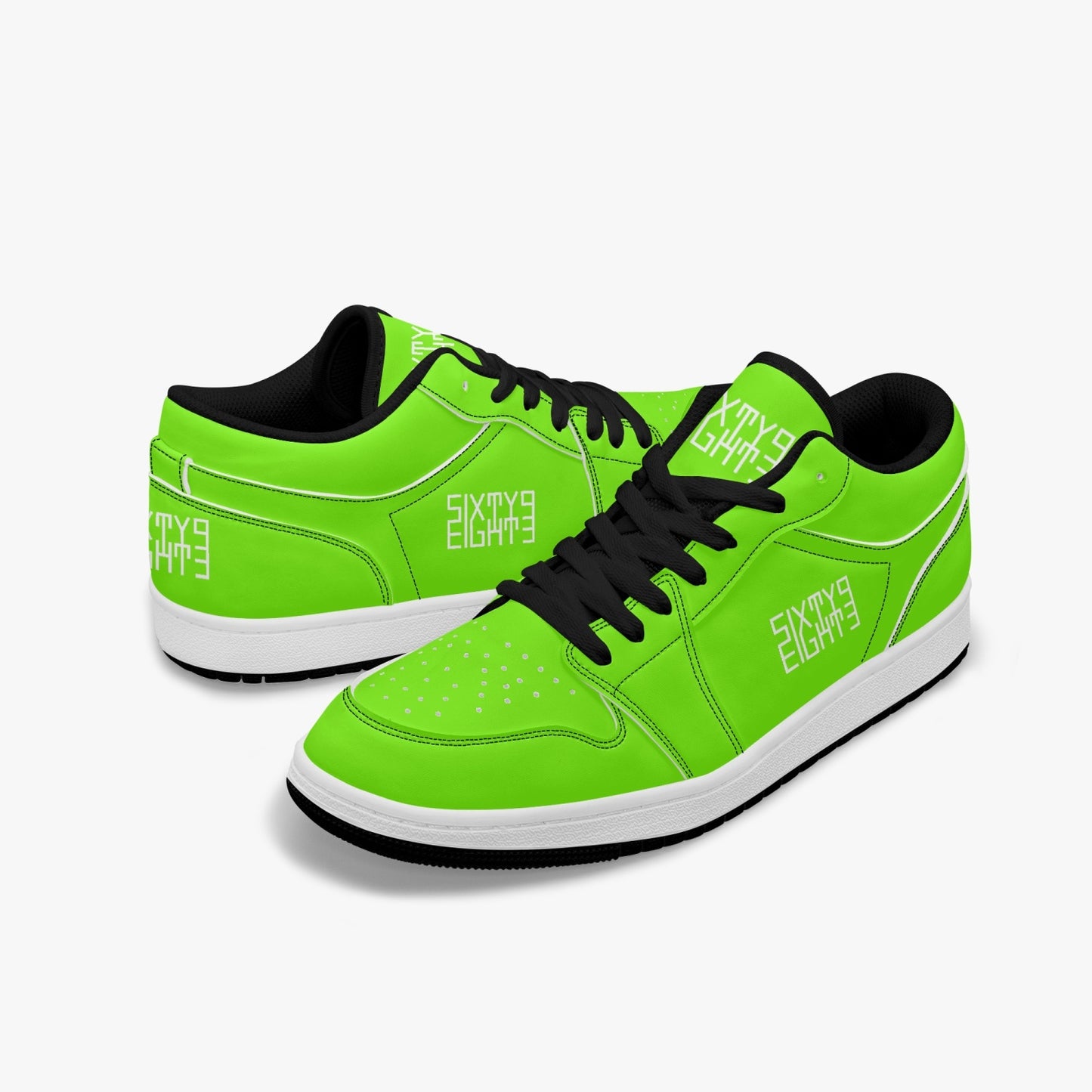 Sixty Eight 93 Logo White Lime Green SENTLT1 Shoes