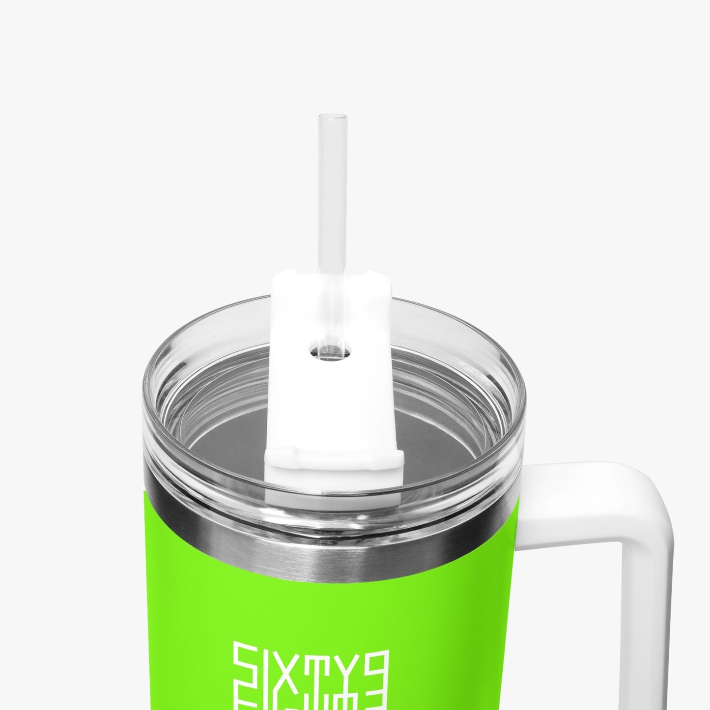 Sixty Eight 93 Logo White Lime Green 40oz Hydrator Tumbler Cup