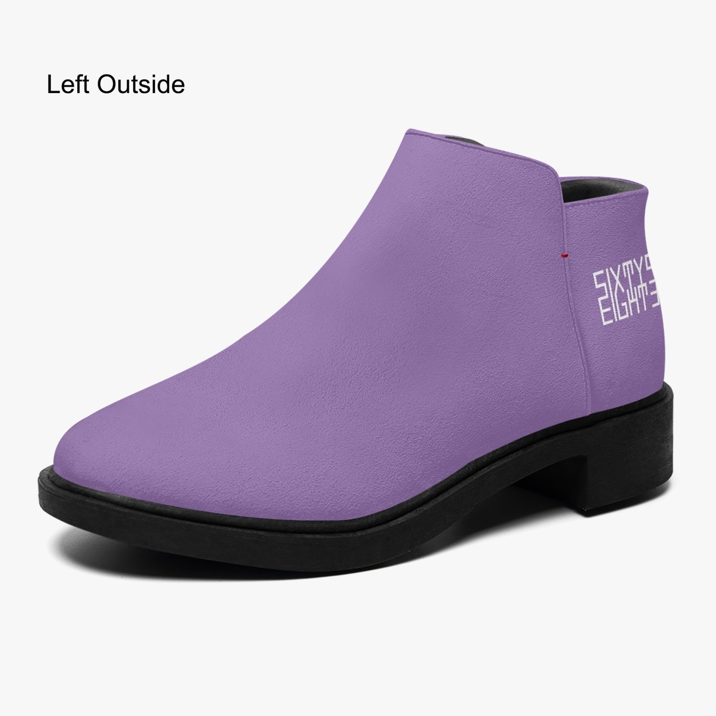 Sixty Eight 93 Logo White Purple Mountain Majesty Suede Zipper Boots