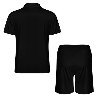 Sixty Eight 93 Men's Black Zip-Up Polo Set