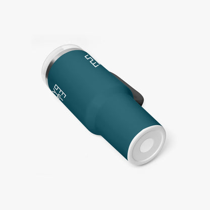 Sixty Eight 93 Logo White Dark Teal 40oz Hydrator Tumbler Cup