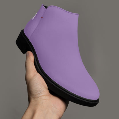 Sixty Eight 93 Logo White Purple Mountain Majesty Suede Zipper Boots