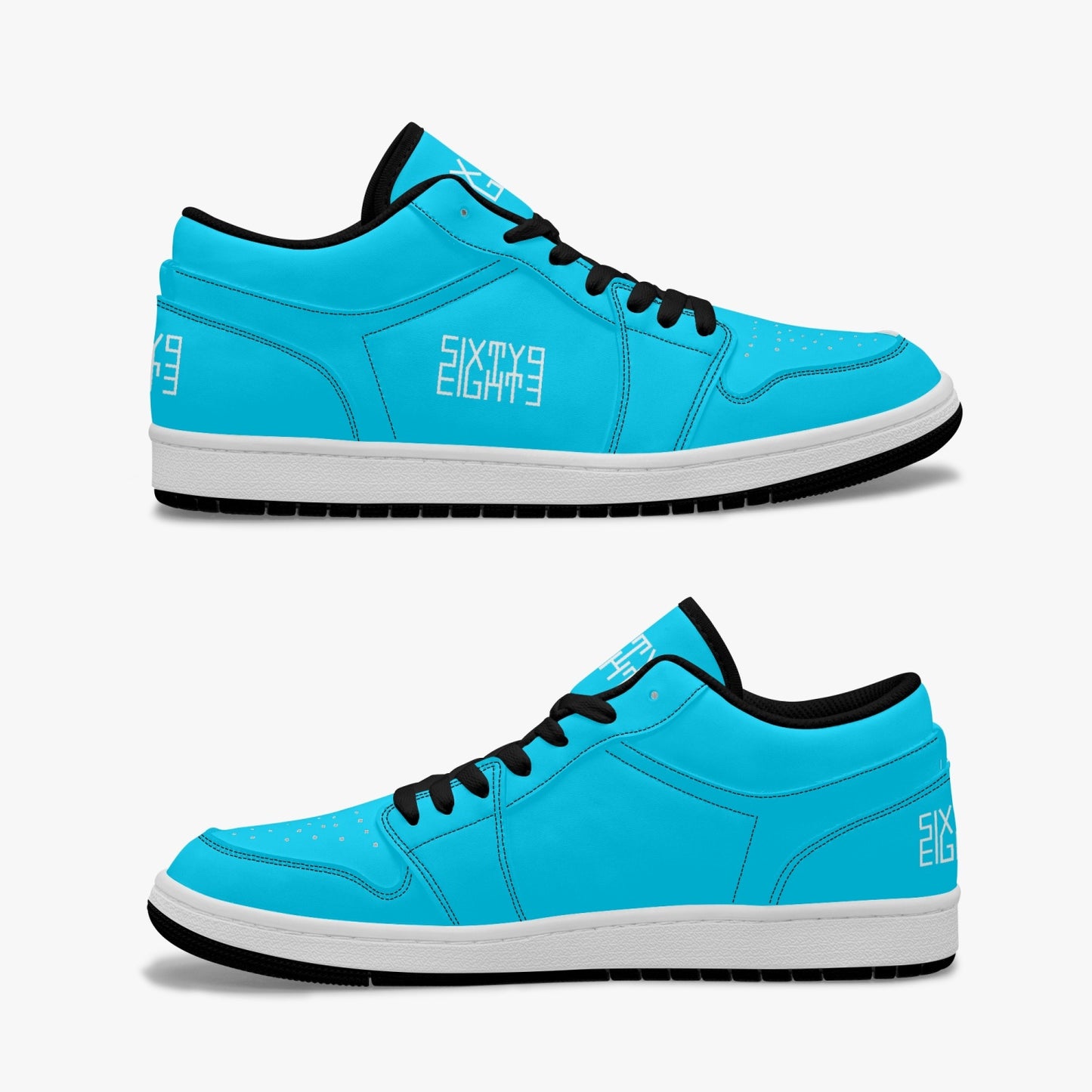 Sixty Eight 93 Logo White Aqua Blue SENTLT1 Shoes