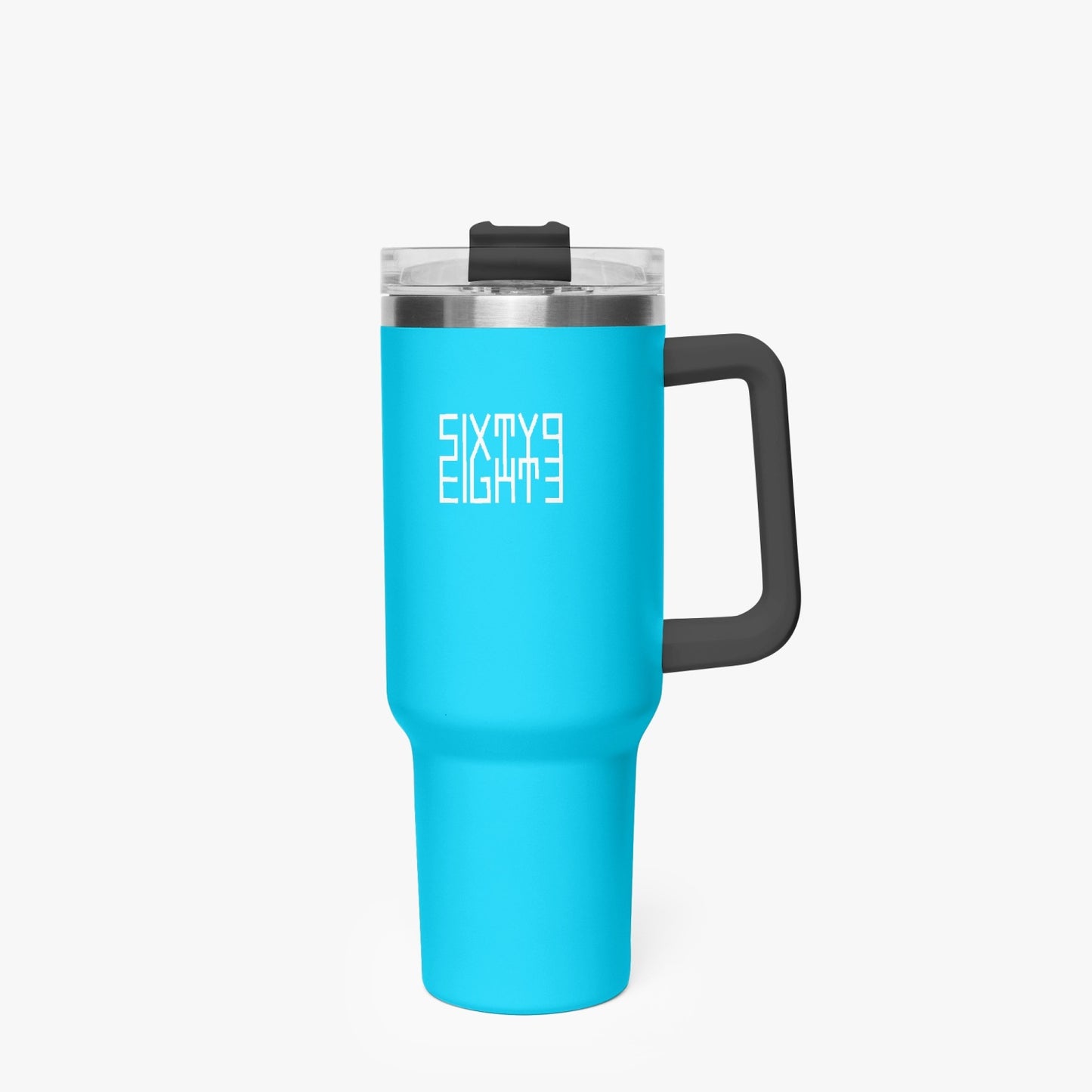 Sixty Eight 93 Logo White Aqua Blue 40oz Hydrator Tumbler Cup