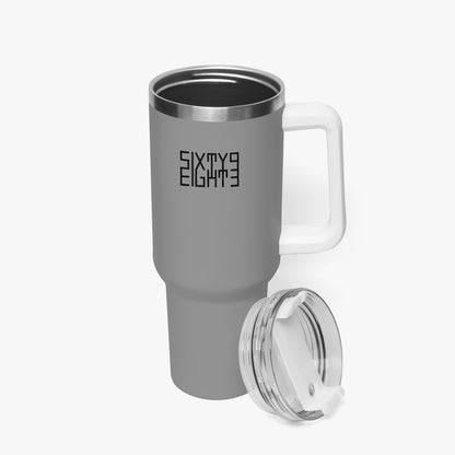 Sixty Eight 93 Logo Black Grey 40oz Hydrator Tumbler Cup