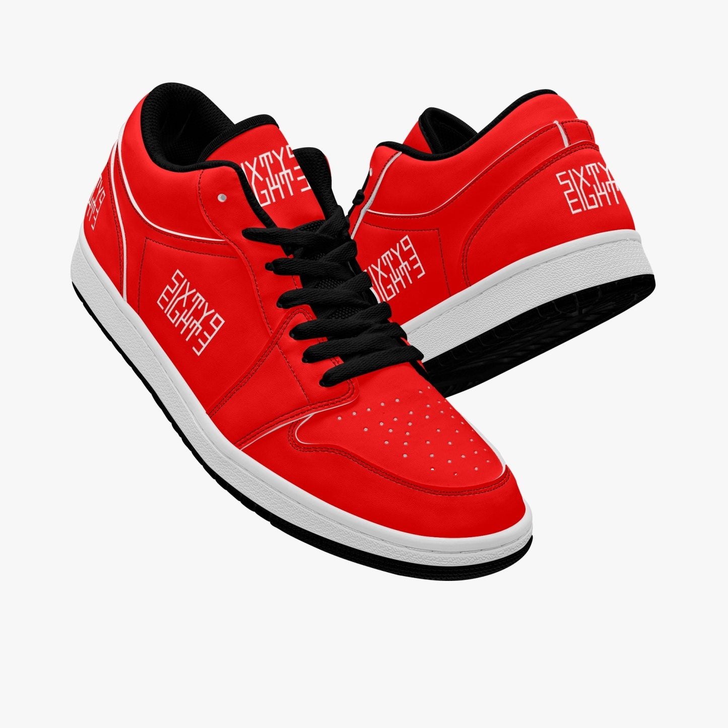 Sixty Eight 93 Logo White Red SENTLT1 Shoes