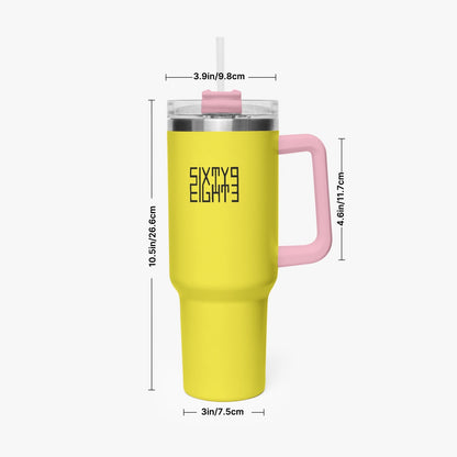 Sixty Eight 93 Logo Black Lemonade 40oz Hydrator Tumbler Cup