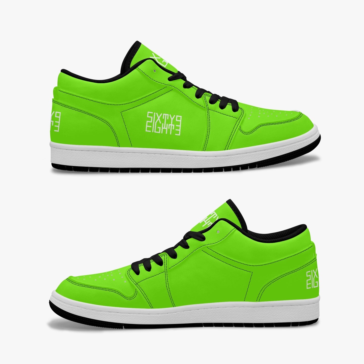 Sixty Eight 93 Logo White Lime Green SENTLT1 Shoes