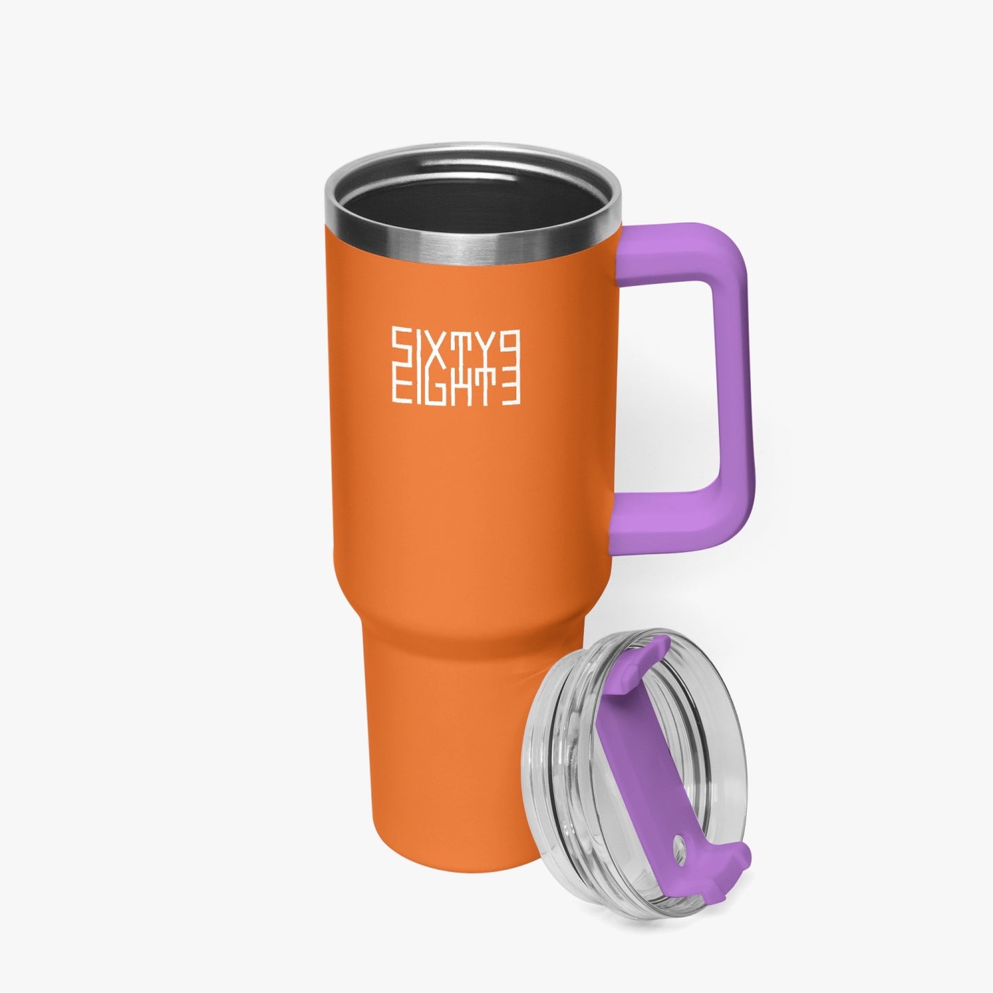 Sixty Eight 93 Logo White Netherland Orange 40oz Hydrator Tumbler Cup