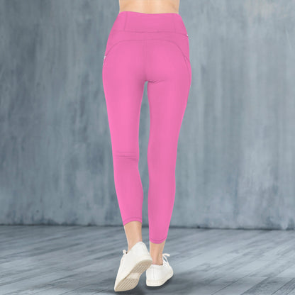 Hot Pink High Waist Pockets Leggings