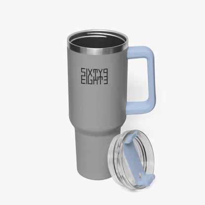 Sixty Eight 93 Logo Black Grey 40oz Hydrator Tumbler Cup