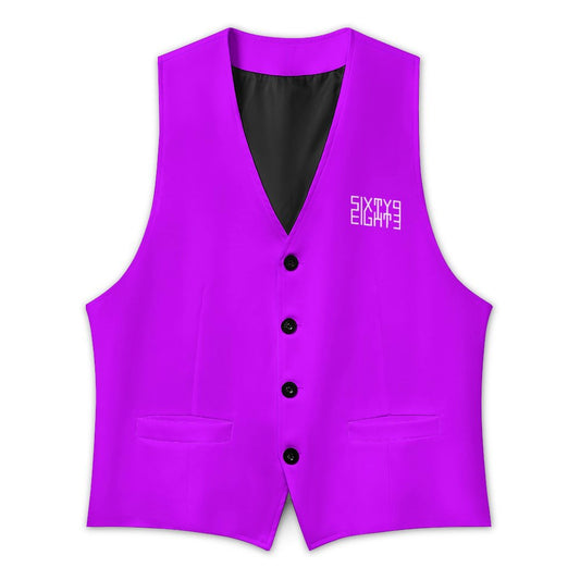 Sixty Eight 93 Logo White Grape Men's Sleeveless Suit Vest
