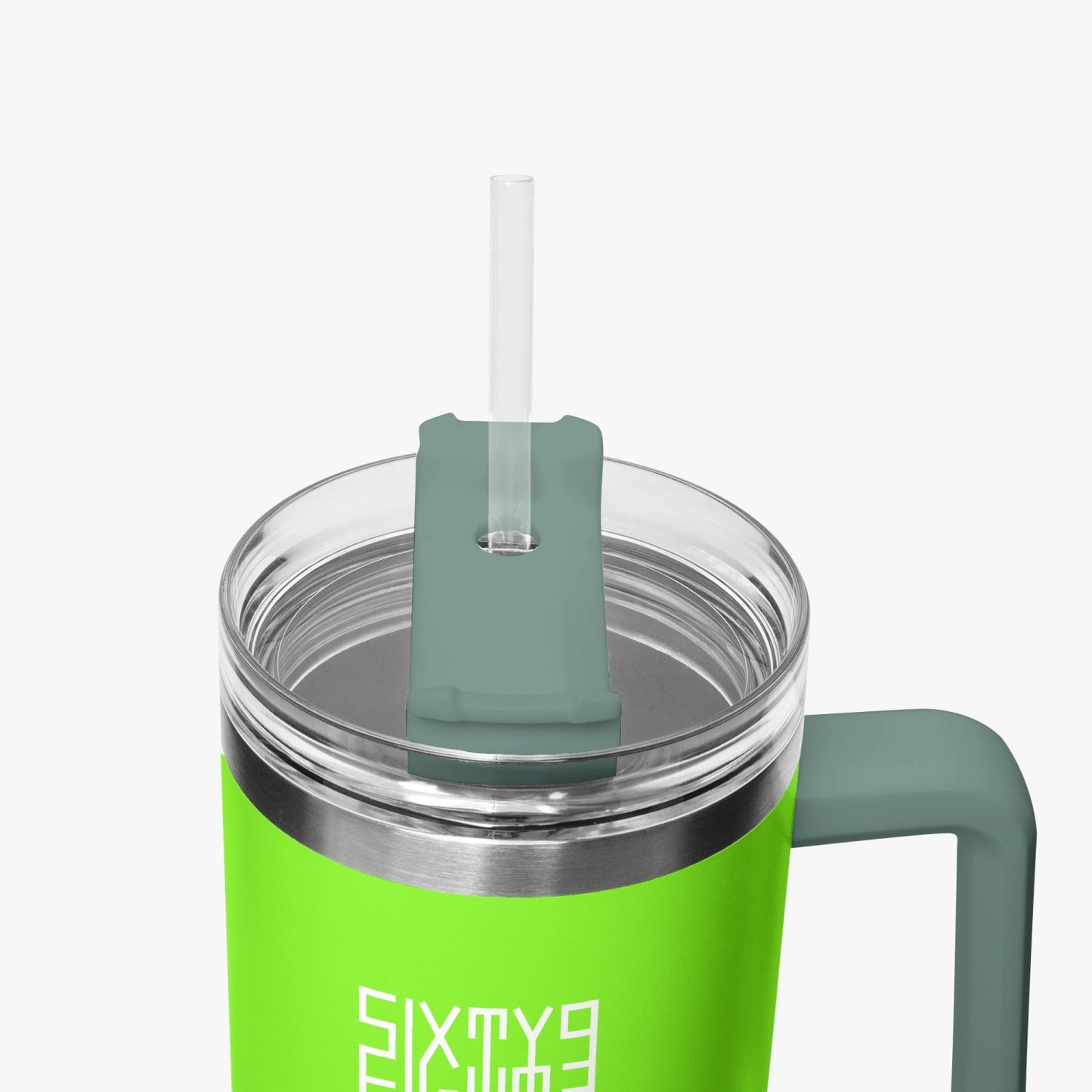 Sixty Eight 93 Logo White Lime Green 40oz Hydrator Tumbler Cup