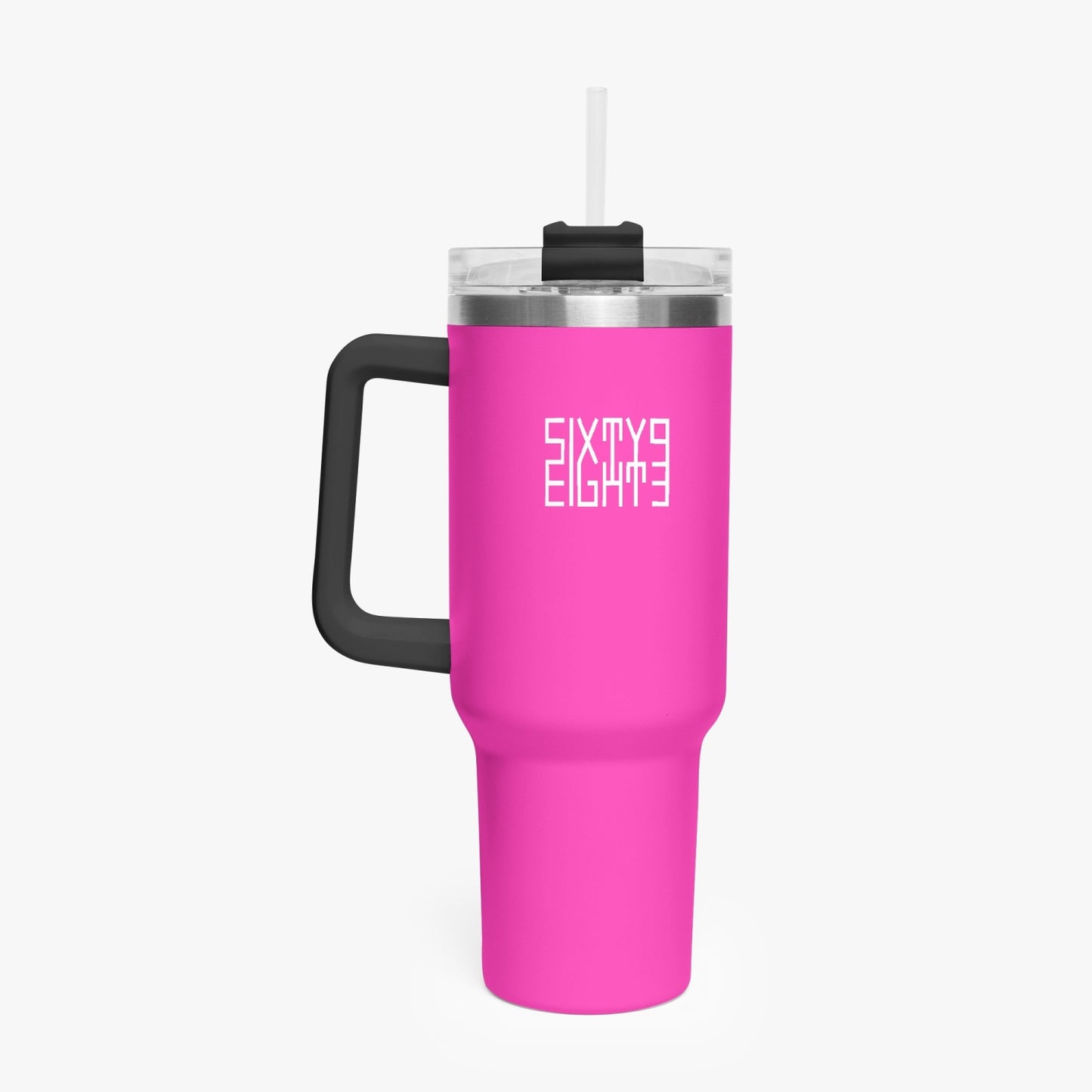 Sixty Eight 93 Logo White Fuchsia 40oz Hydrator Tumbler Cup