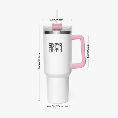 Sixty Eight 93 Logo Black White 40oz Hydrator Tumbler Cup