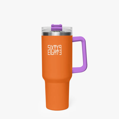 Sixty Eight 93 Logo White Netherland Orange 40oz Hydrator Tumbler Cup