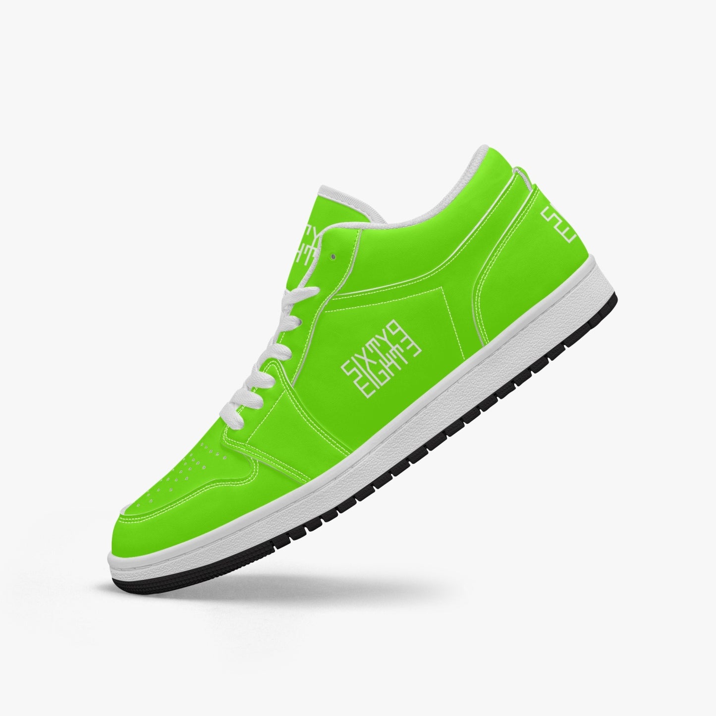 Sixty Eight 93 Logo White Lime Green SENTLT1 Shoes