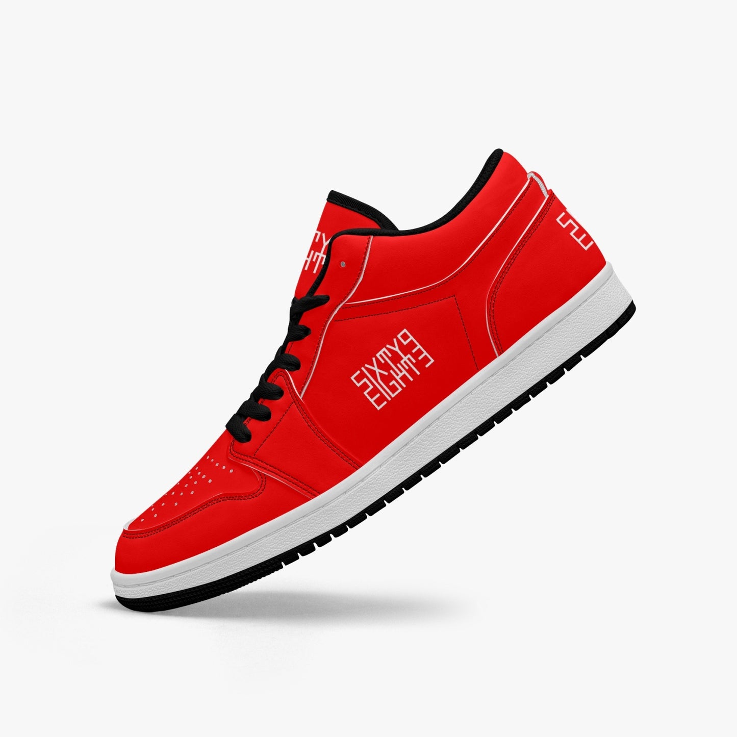 Sixty Eight 93 Logo White Red SENTLT1 Shoes