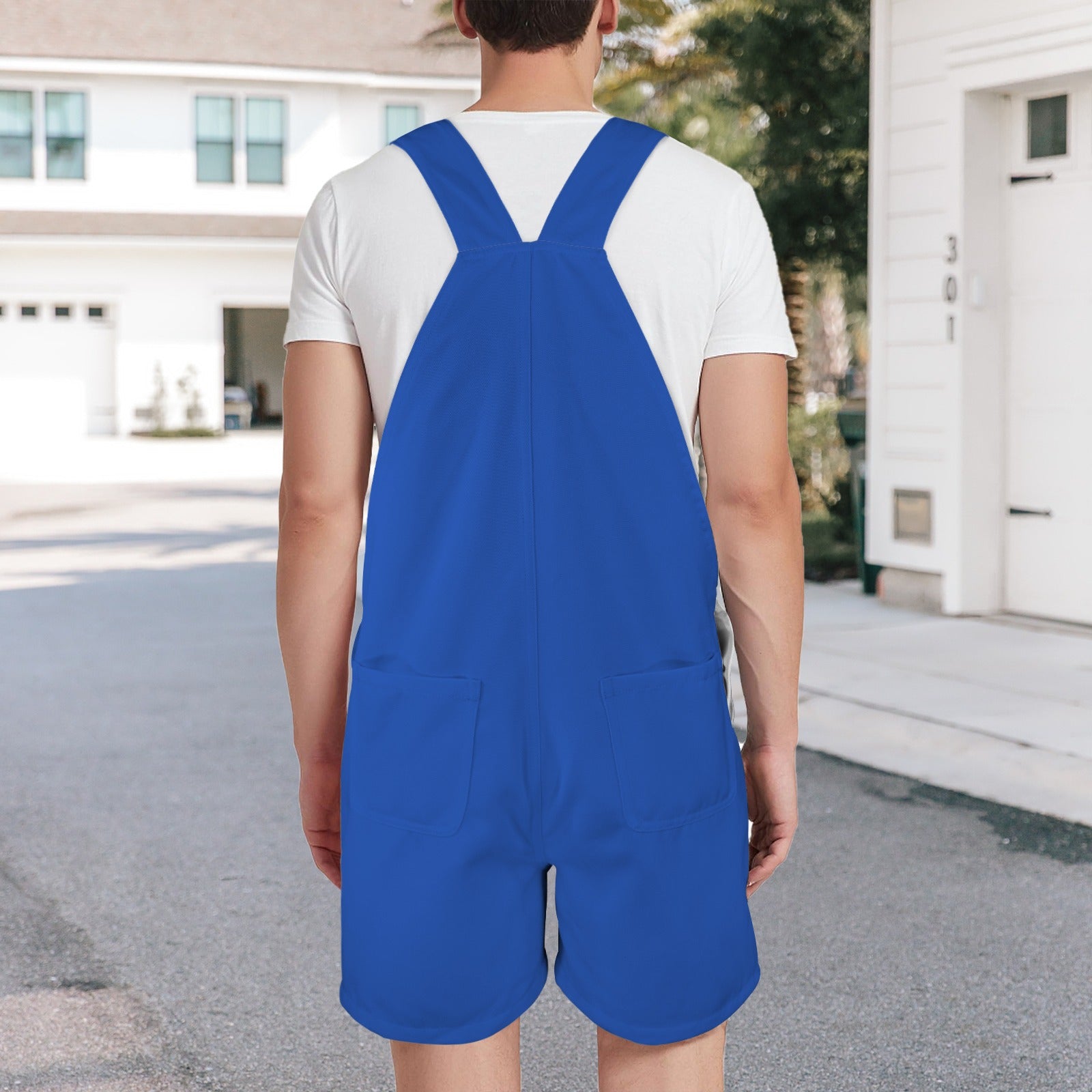 Sixty Eight 93 Logo White Blue Overalls