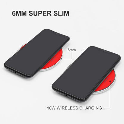 Sixty Eight 93 Logo White Red 10W Wireless Charger