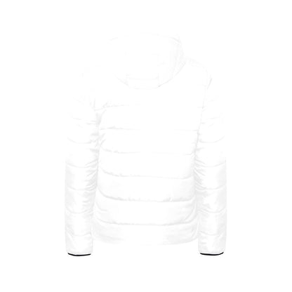 Sixty Eight 93 Logo Black White Girl's Hooded Long Sleeve Cotton Padded Jacket