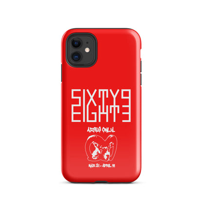 Sixty Eight 93 Logo White Aries Only Tough iPhone Case