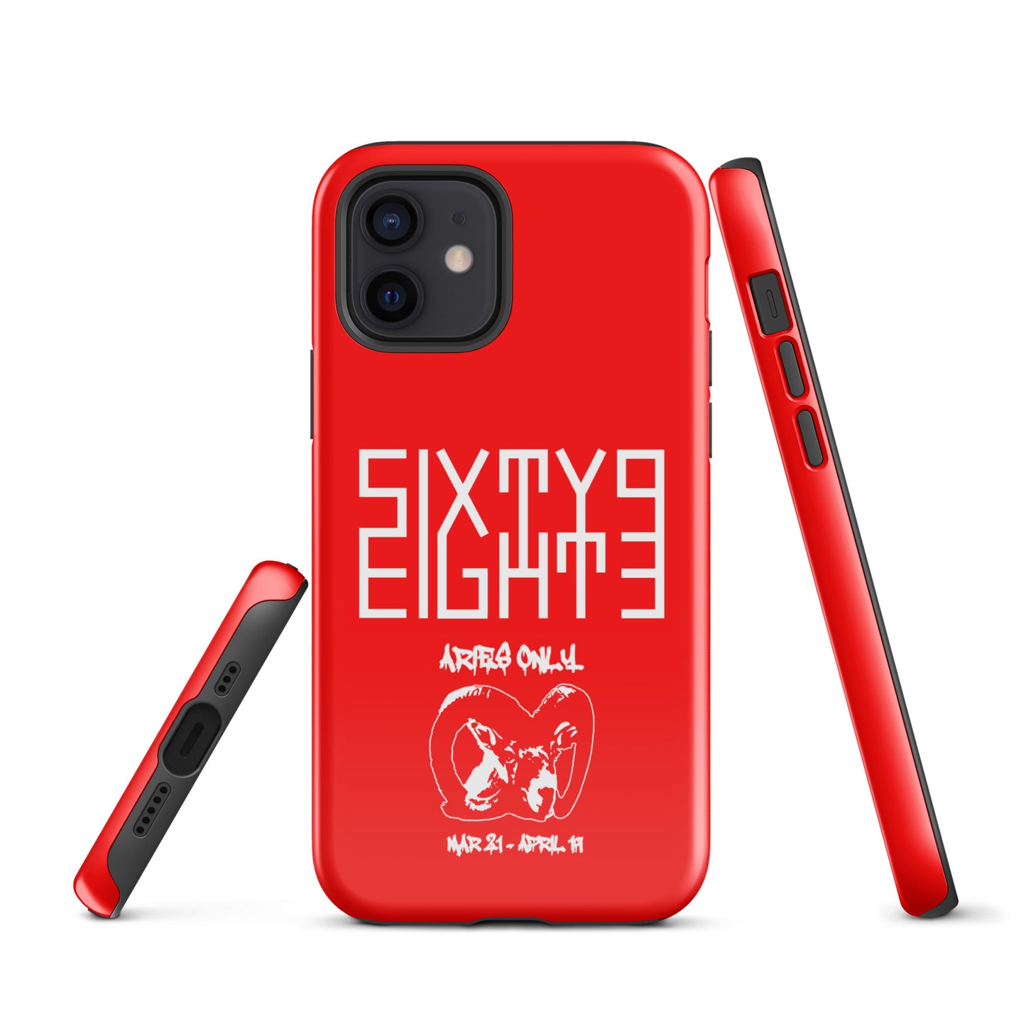 Sixty Eight 93 Logo White Aries Only Tough iPhone Case