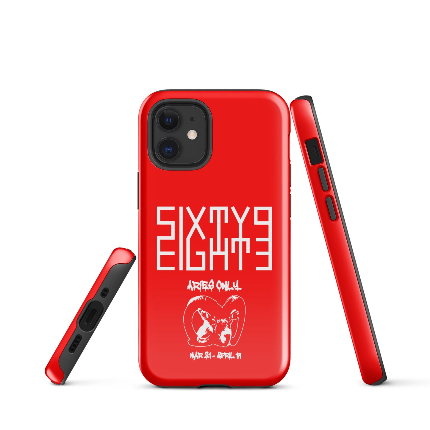 Sixty Eight 93 Logo White Aries Only Tough iPhone Case