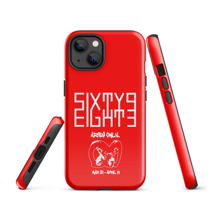 Sixty Eight 93 Logo White Aries Only Tough iPhone Case