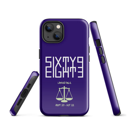 Sixty Eight 93 Logo White Libras Only 2.0 Tough iPhone Case