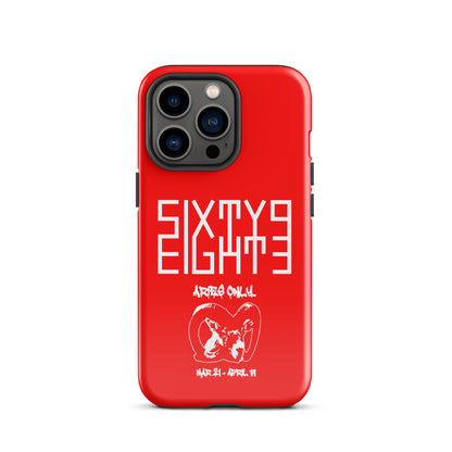 Sixty Eight 93 Logo White Aries Only Tough iPhone Case