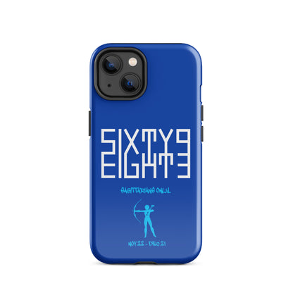 Sixty Eight 93 Logo White Sagittarians Only Tough iPhone Case