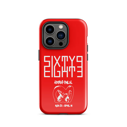 Sixty Eight 93 Logo White Aries Only Tough iPhone Case