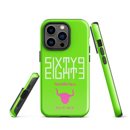 Sixty Eight 93 Logo White Tauruses Only Tough iPhone Case