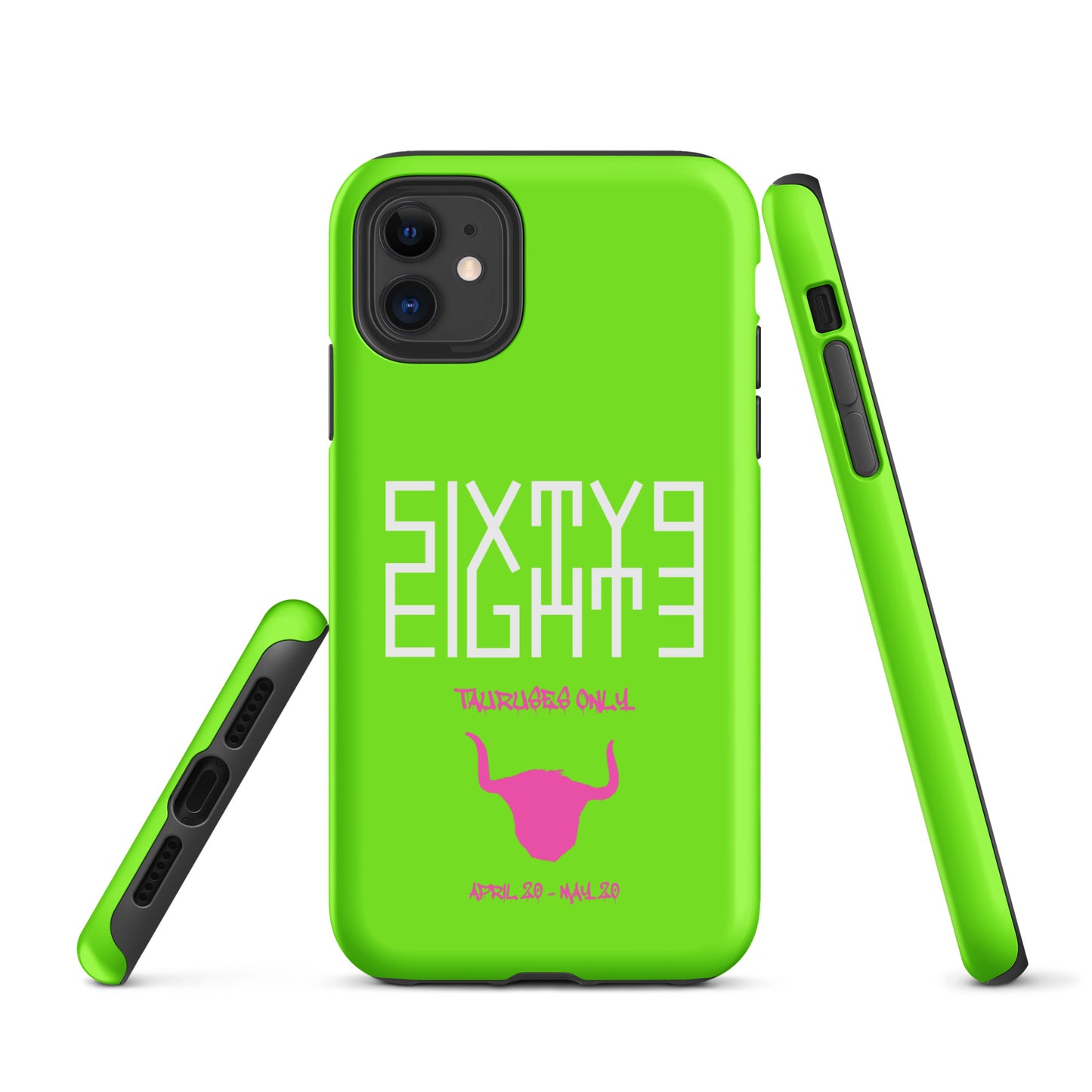 Sixty Eight 93 Logo White Tauruses Only Tough iPhone Case