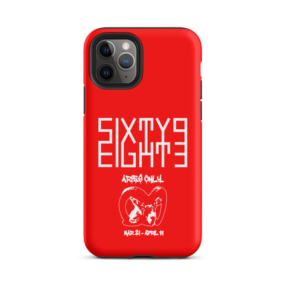 Sixty Eight 93 Logo White Aries Only Tough iPhone Case