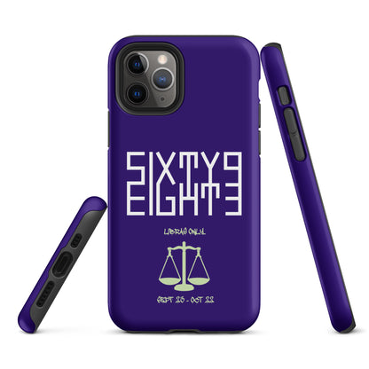 Sixty Eight 93 Logo White Libras Only 2.0 Tough iPhone Case