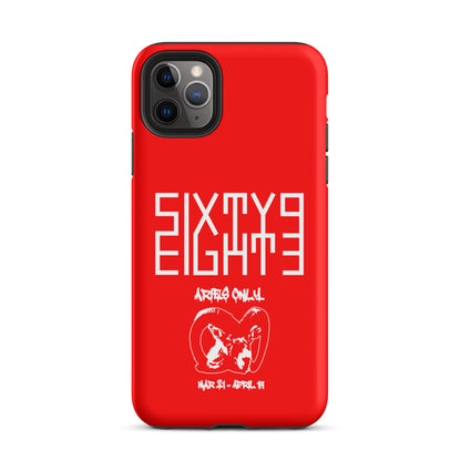 Sixty Eight 93 Logo White Aries Only Tough iPhone Case