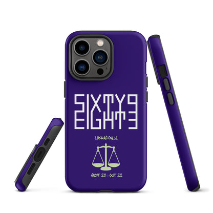 Sixty Eight 93 Logo White Libras Only 2.0 Tough iPhone Case