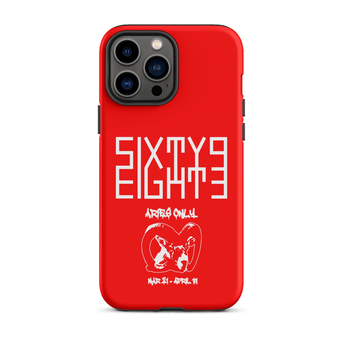 Sixty Eight 93 Logo White Aries Only Tough iPhone Case