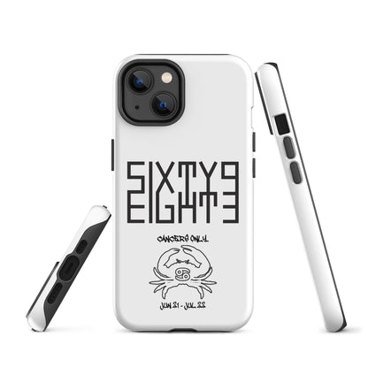 Sixty Eight 93 Logo Black Cancers Only Tough iPhone Case