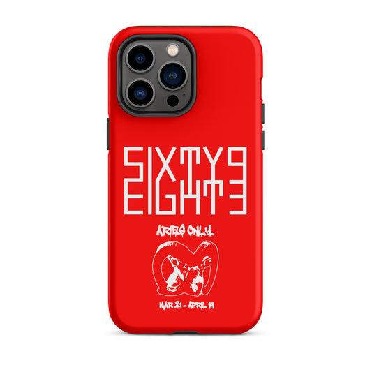 Sixty Eight 93 Logo White Aries Only Tough iPhone Case