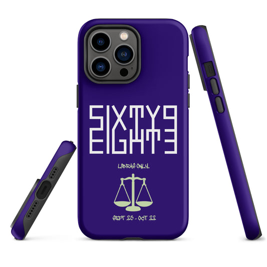 Sixty Eight 93 Logo White Libras Only 2.0 Tough iPhone Case