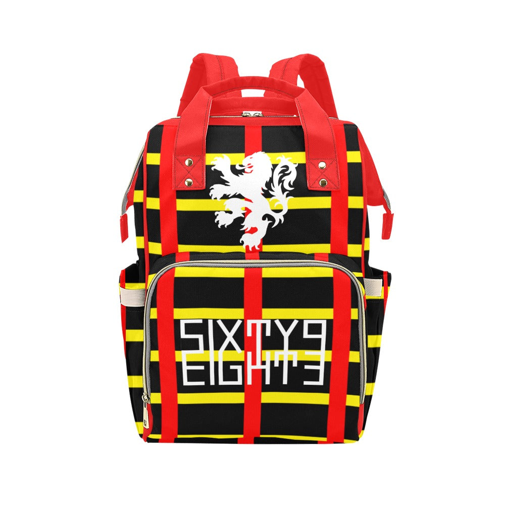 Sixty Eight 93 Logo White BYR Lionheart Multi-Function Backpack