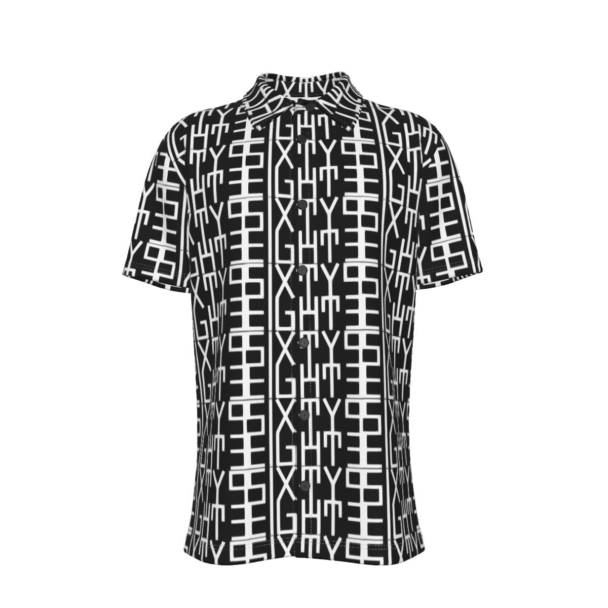 Sixty Eight 93 Infinity White & Black Button Up Shirt